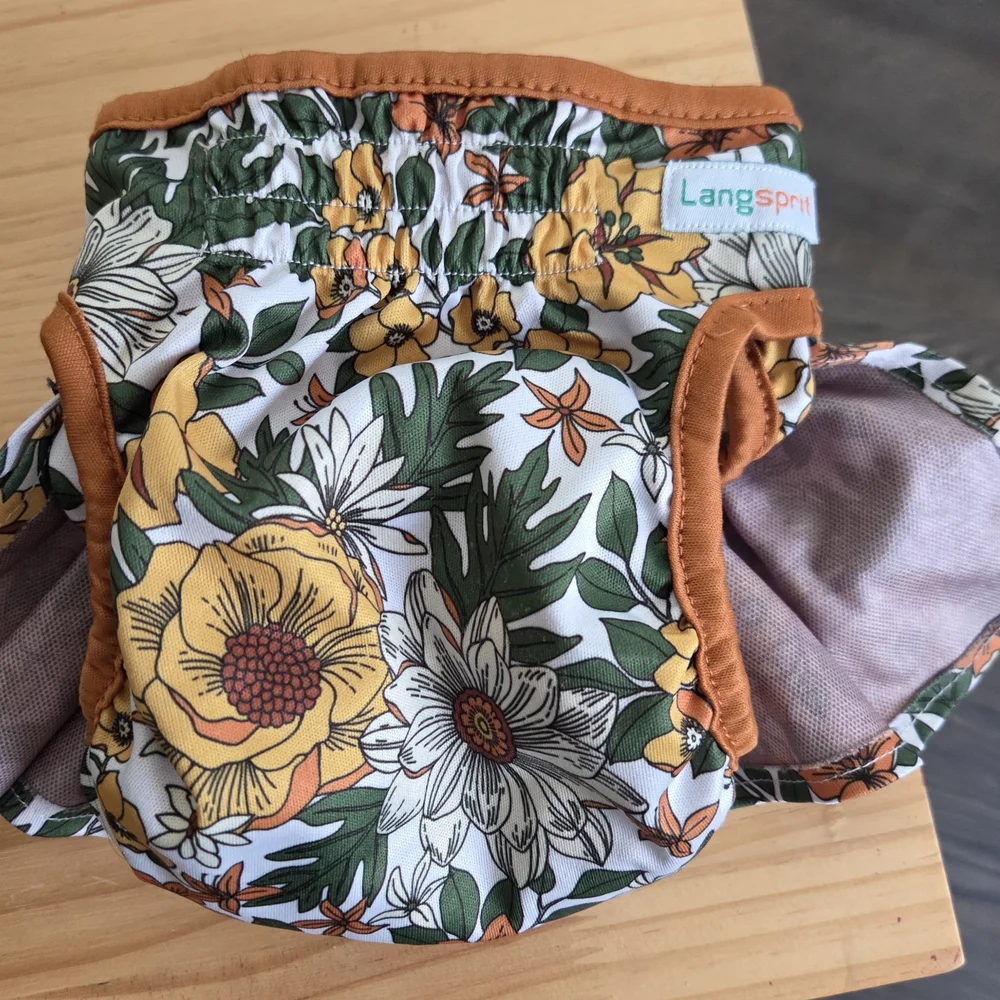 Floral Dog Skirt with Velcro Closure